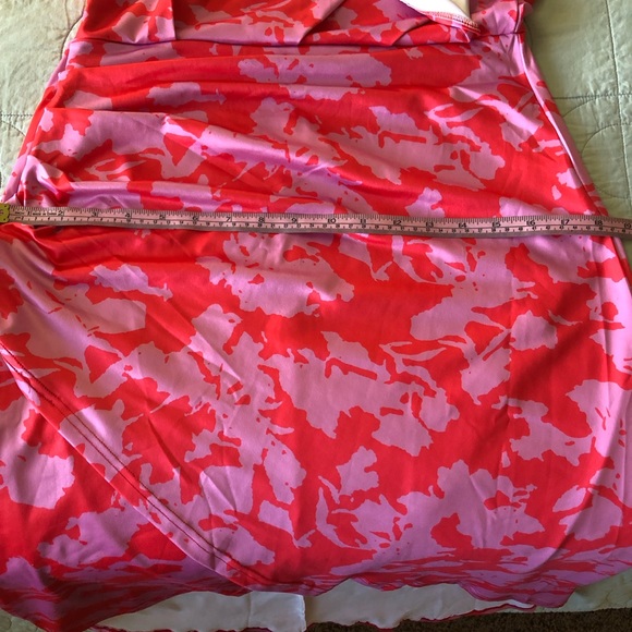 Amazon Beautisun One Shoulder Floral Print Ruched Midi Dress. Size L - Picture 8 of 10